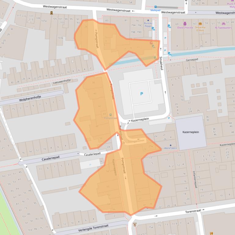 Kaart van postcodegebied 4201HB.