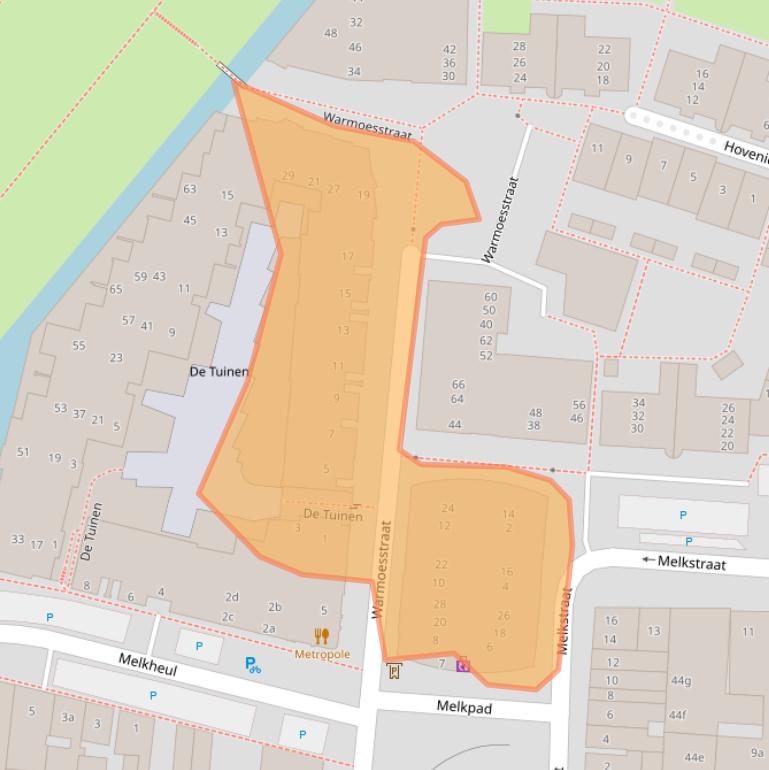 Kaart van postcodegebied 4201HW.