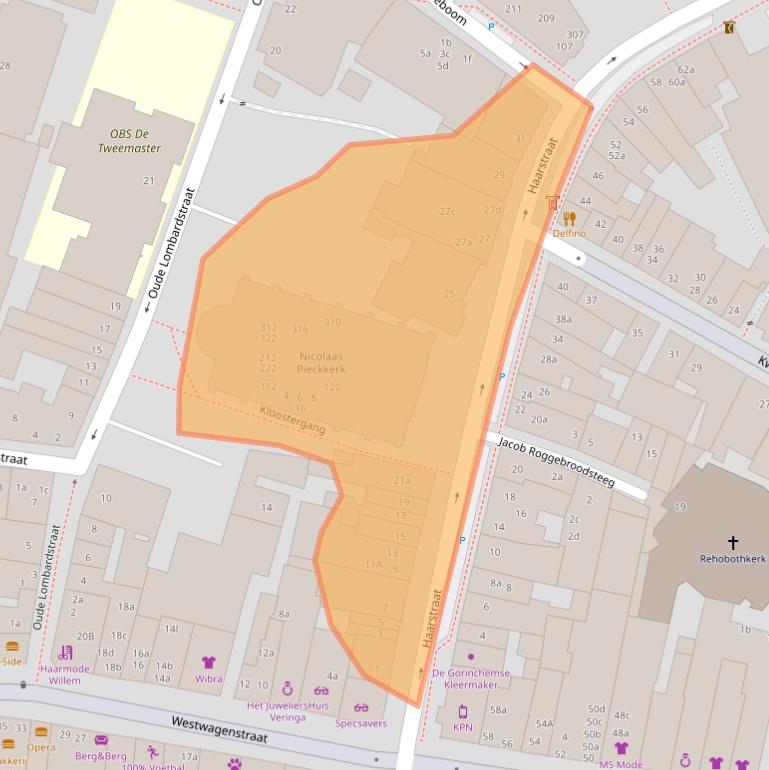 Kaart van postcodegebied 4201JA.