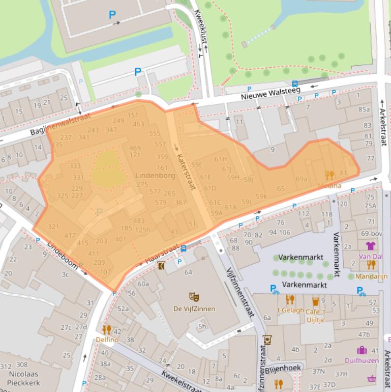 Kaart van postcodegebied 4201JB.