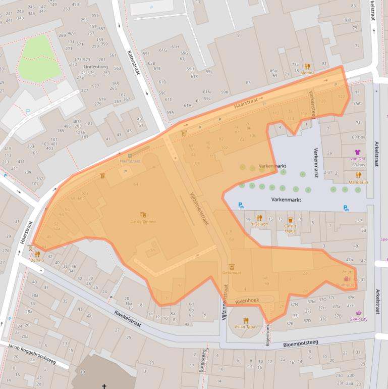 Kaart van postcodegebied 4201JD.