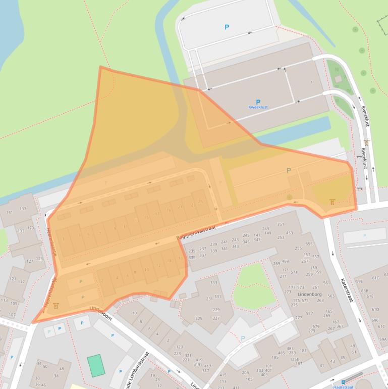 Kaart van postcodegebied 4201JG.