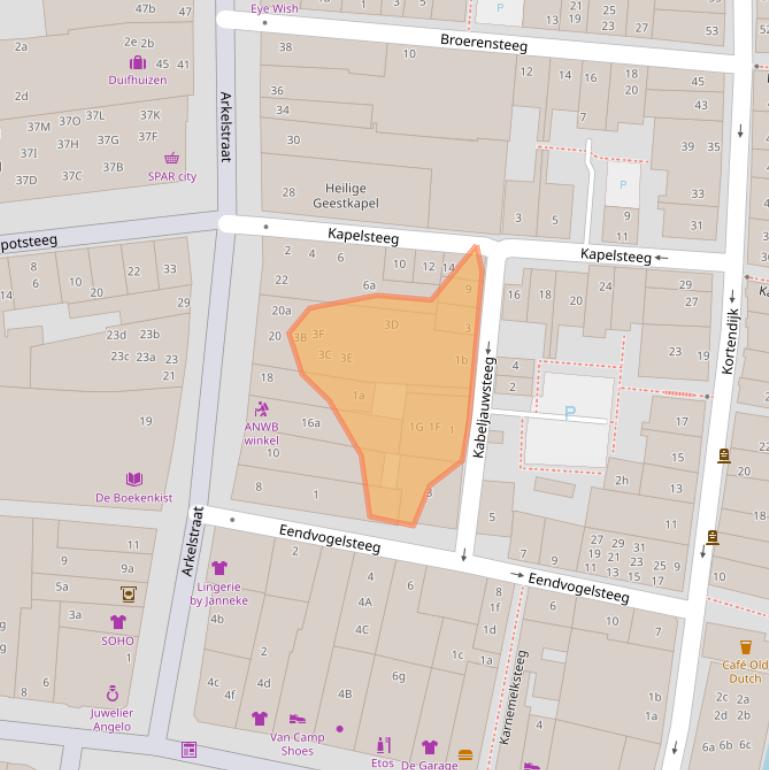 Kaart van postcodegebied 4201JL.