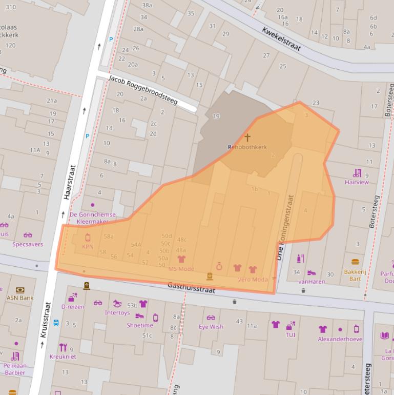 Kaart van postcodegebied 4201JR.