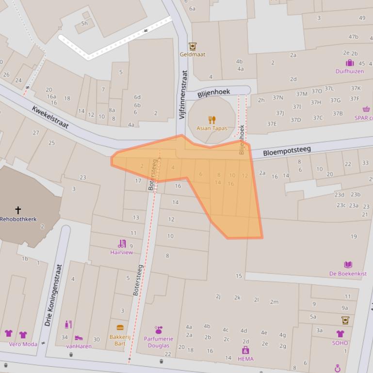 Kaart van postcodegebied 4201JS.