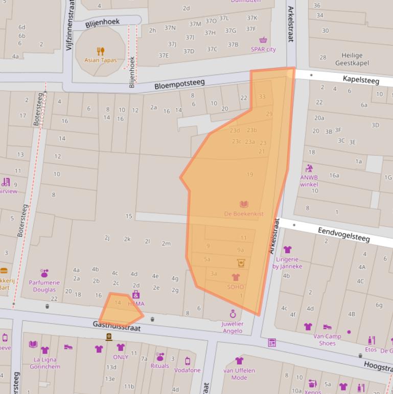 Kaart van postcodegebied 4201KA.