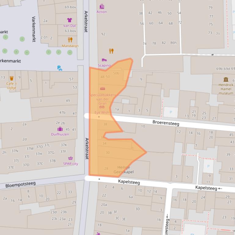 Kaart van postcodegebied 4201KD.