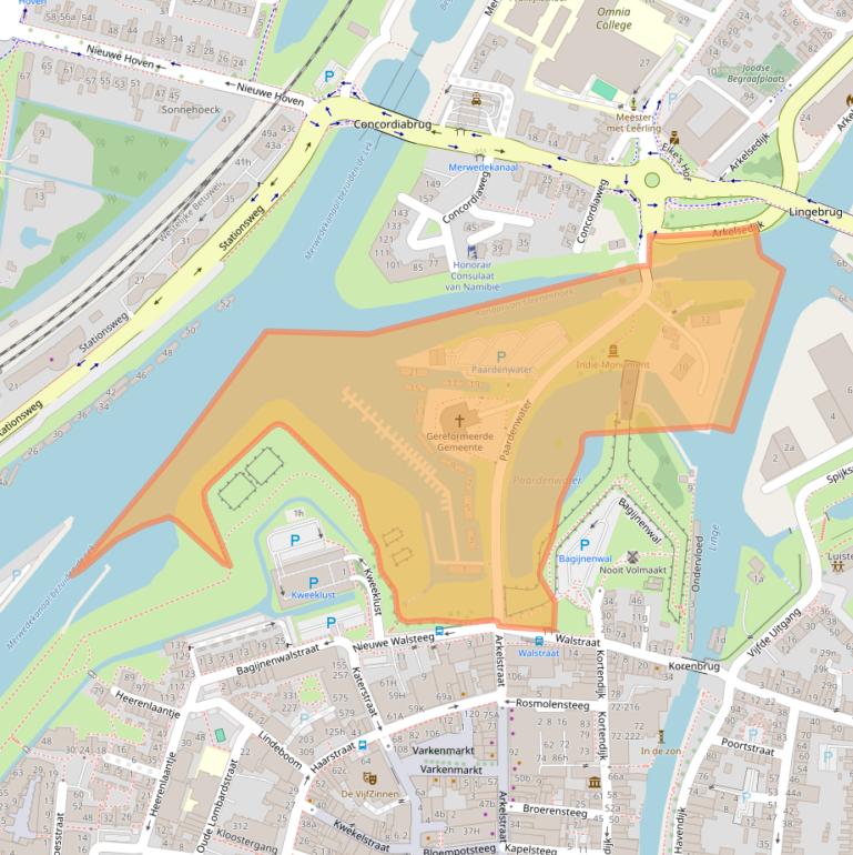 Kaart van postcodegebied 4201KM.