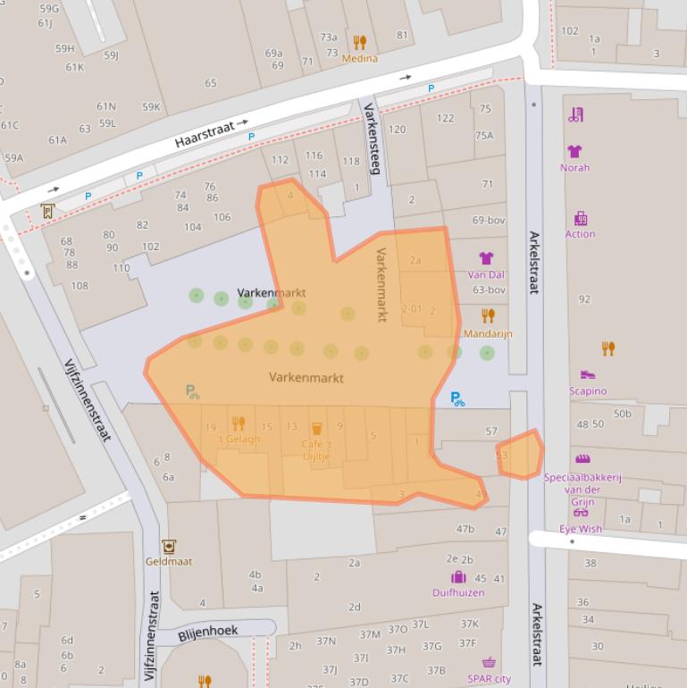 Kaart van postcodegebied 4201KP.