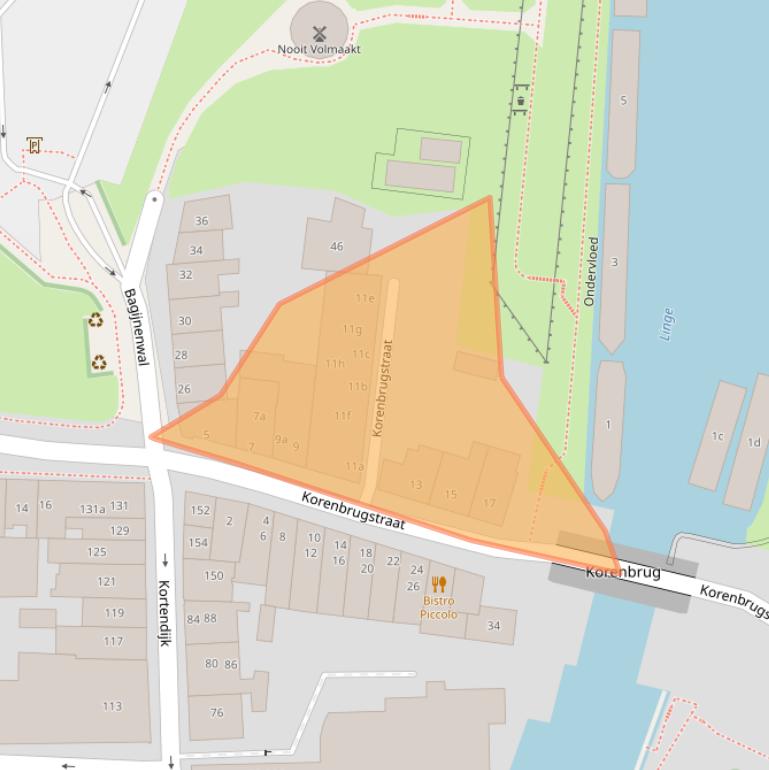 Kaart van postcodegebied 4201KX.