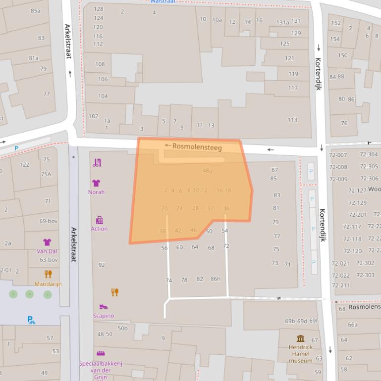 Kaart van postcodegebied 4201LA.