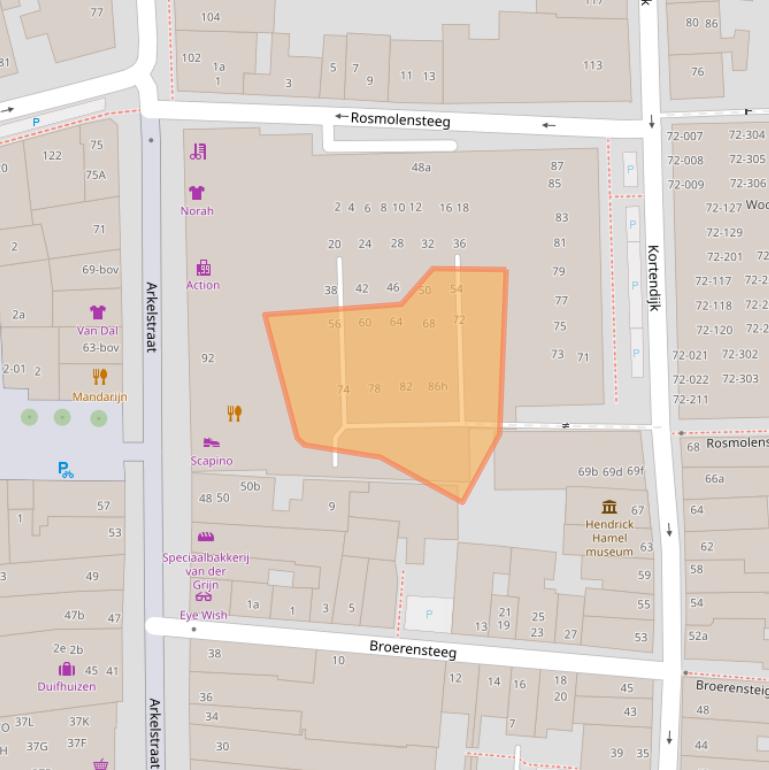 Kaart van postcodegebied 4201LB.