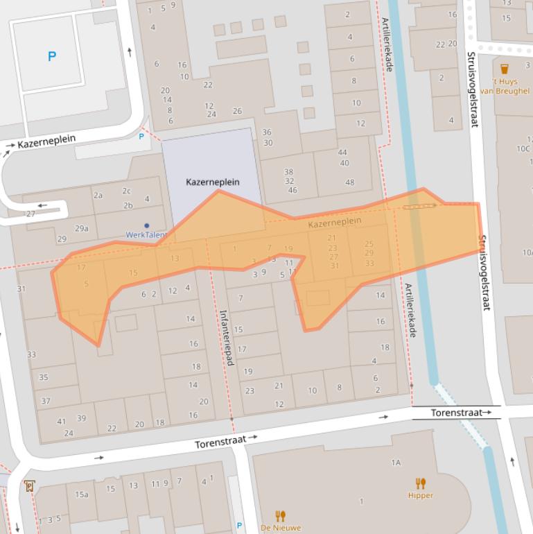 Kaart van postcodegebied 4201MB.