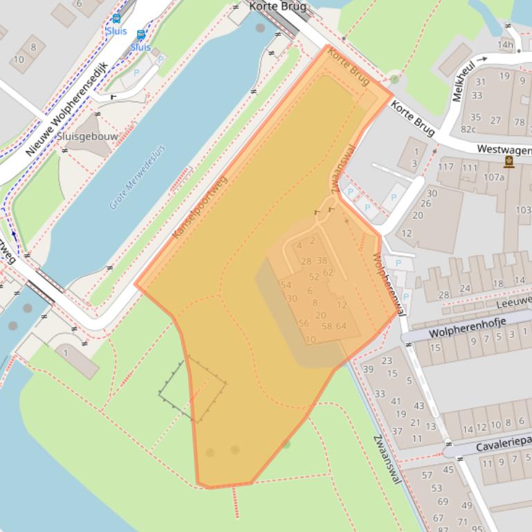 Kaart van postcodegebied 4201MJ.