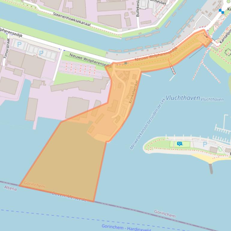 Kaart van postcodegebied 4202LM.