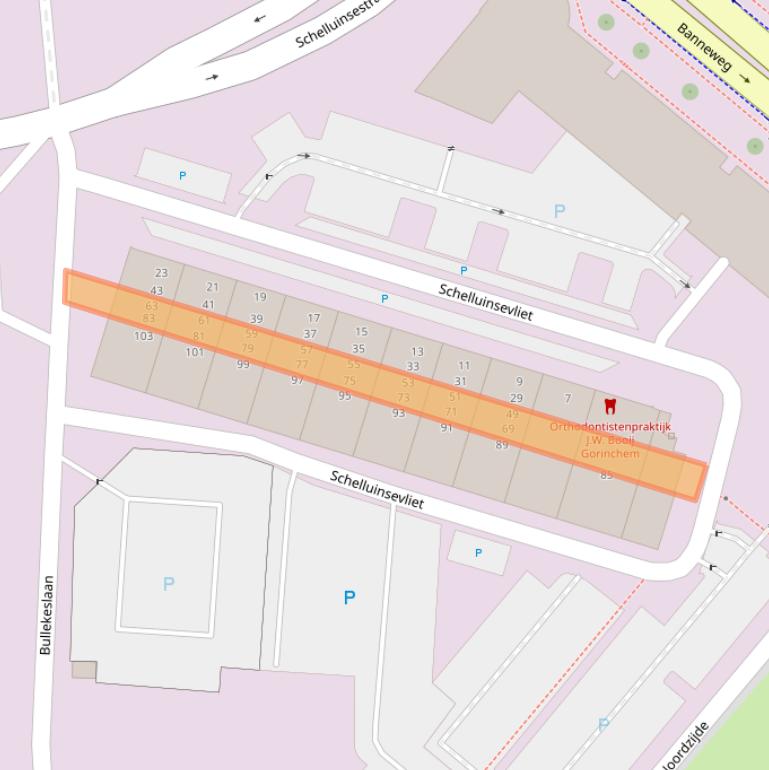 Kaart van postcodegebied 4203NC.