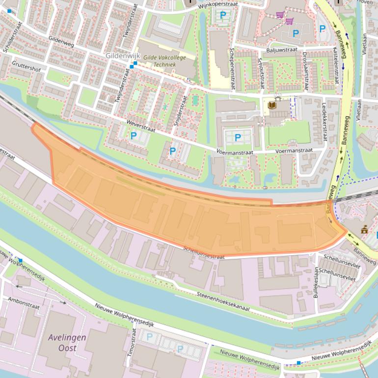 Kaart van postcodegebied 4203NJ.