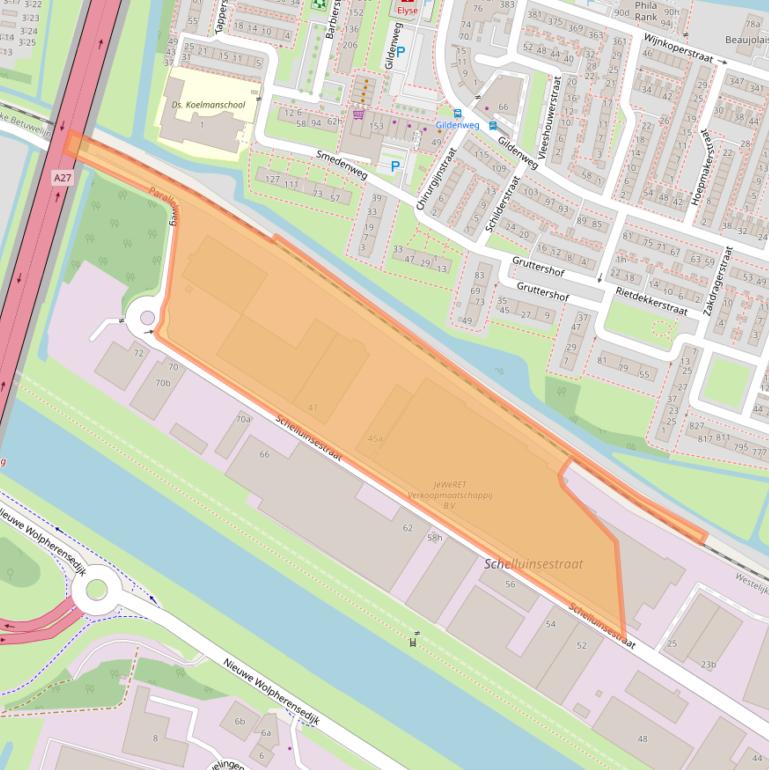 Kaart van postcodegebied 4203NK.