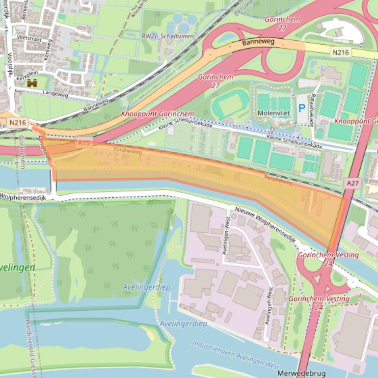 Kaart van postcodegebied 4203NP.
