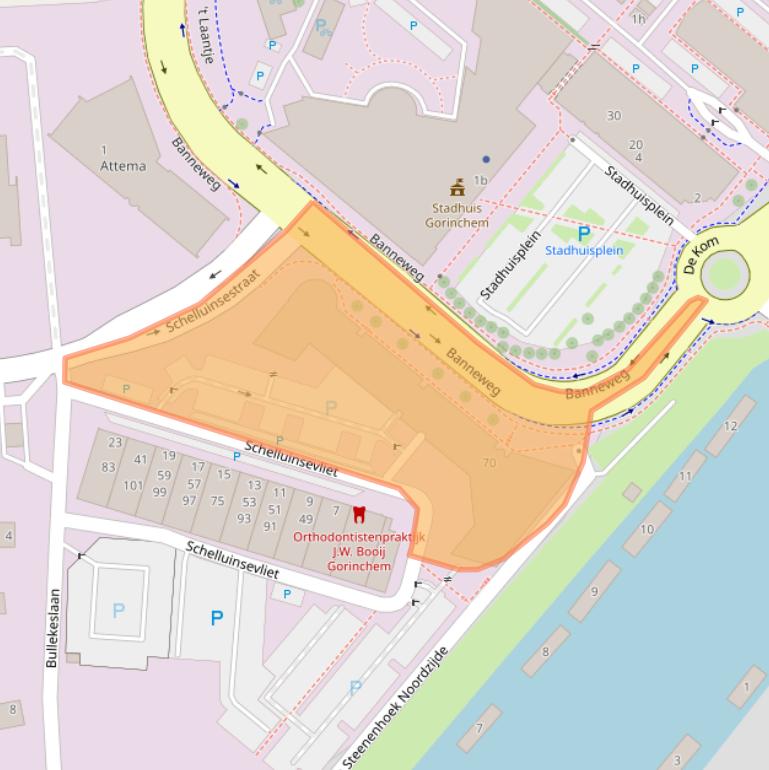 Kaart van postcodegebied 4203NS.