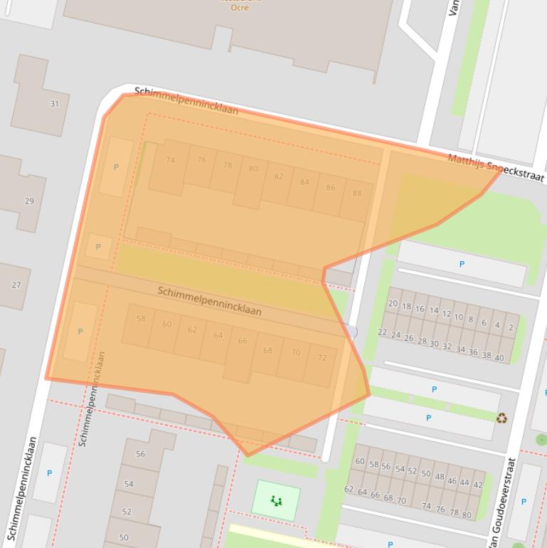 Kaart van postcodegebied 4204AG.