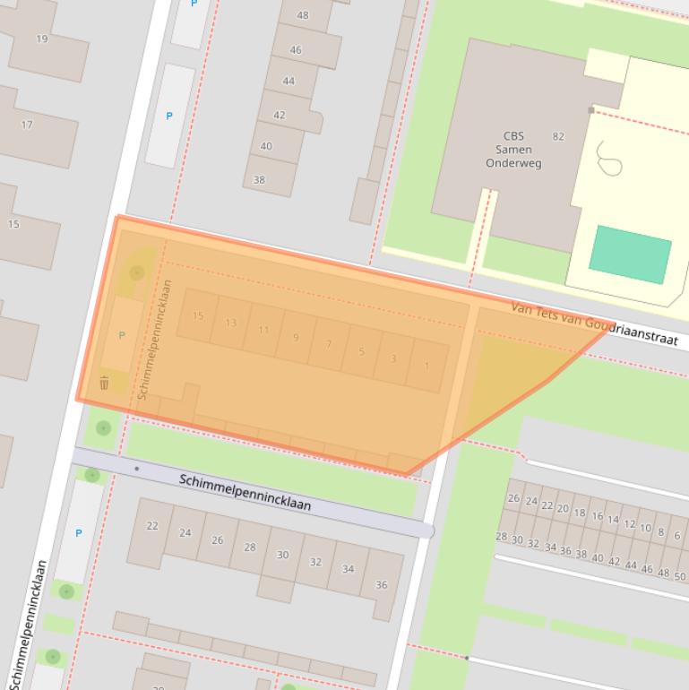 Kaart van postcodegebied 4204AH.