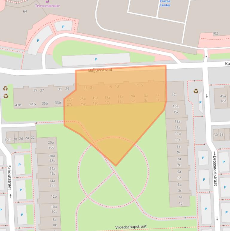 Kaart van postcodegebied 4204AV.