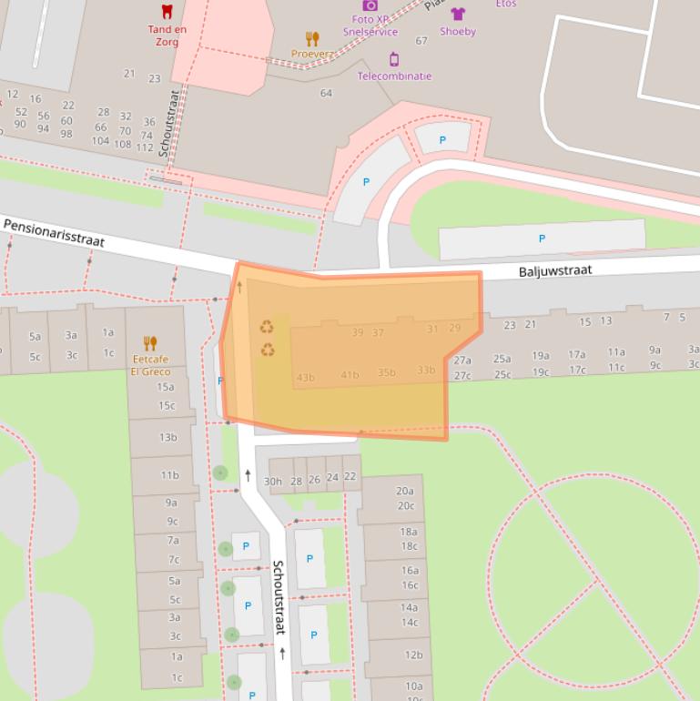 Kaart van postcodegebied 4204AW.