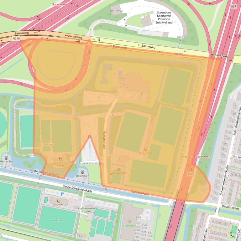 Kaart van postcodegebied 4204AX.