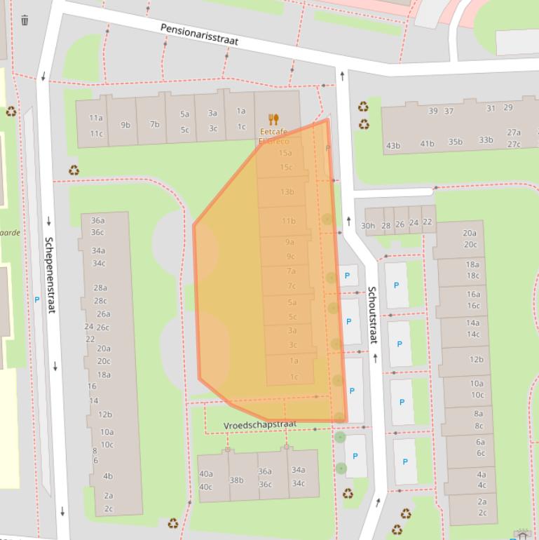 Kaart van postcodegebied 4204BA.