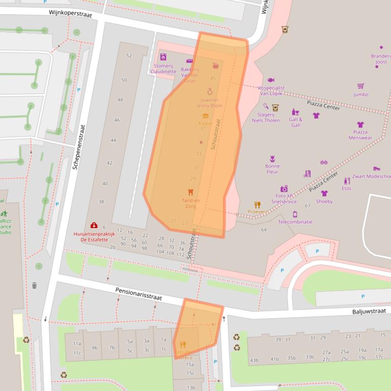 Kaart van postcodegebied 4204BB.