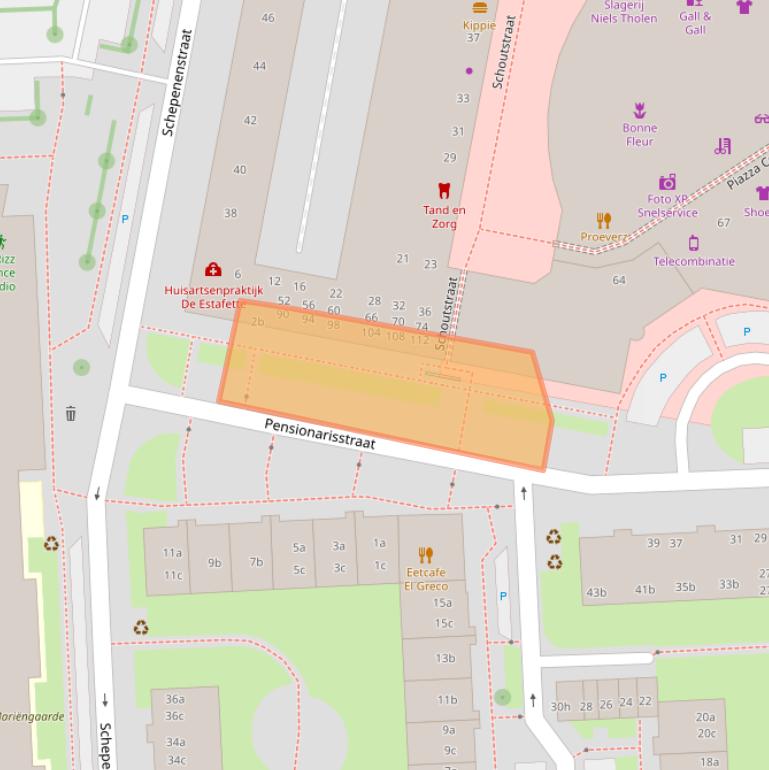 Kaart van postcodegebied 4204BK.