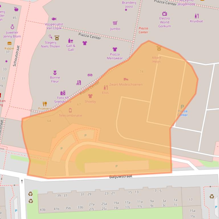 Kaart van postcodegebied 4204BS.