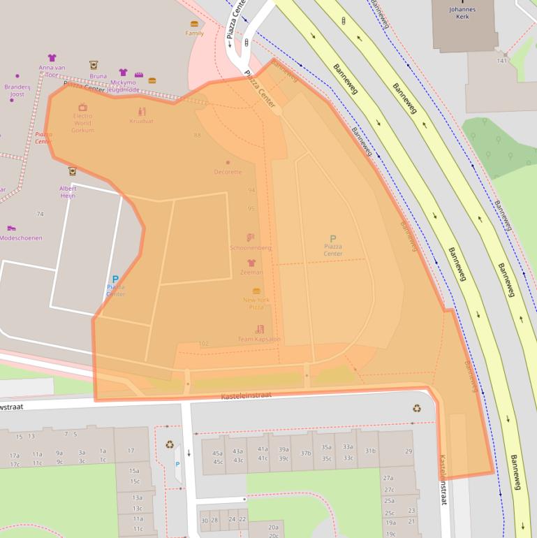 Kaart van postcodegebied 4204BT.