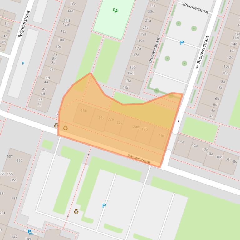 Kaart van postcodegebied 4204CW.