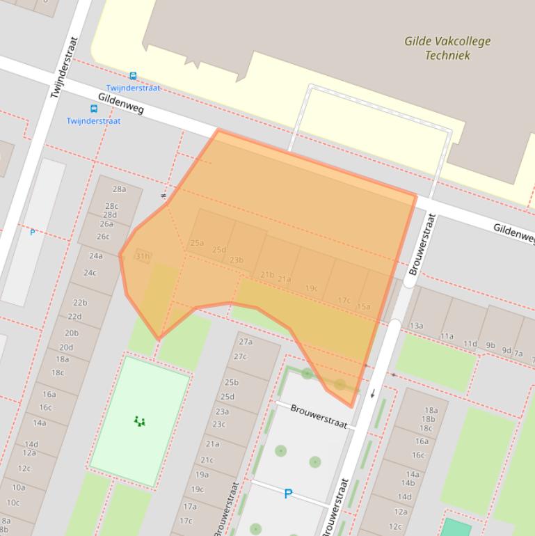 Kaart van postcodegebied 4204GB.