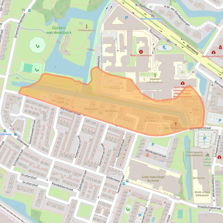 Kaart van postcodegebied 4204HK.