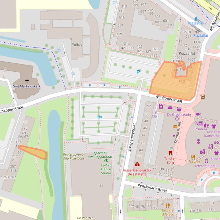 Kaart van postcodegebied 4204HL.