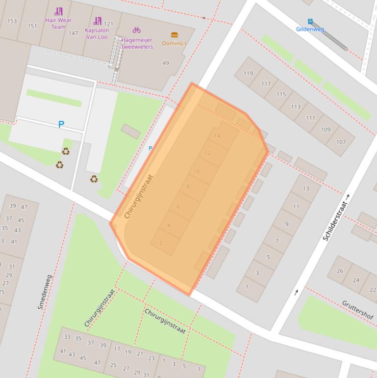 Kaart van postcodegebied 4204SK.