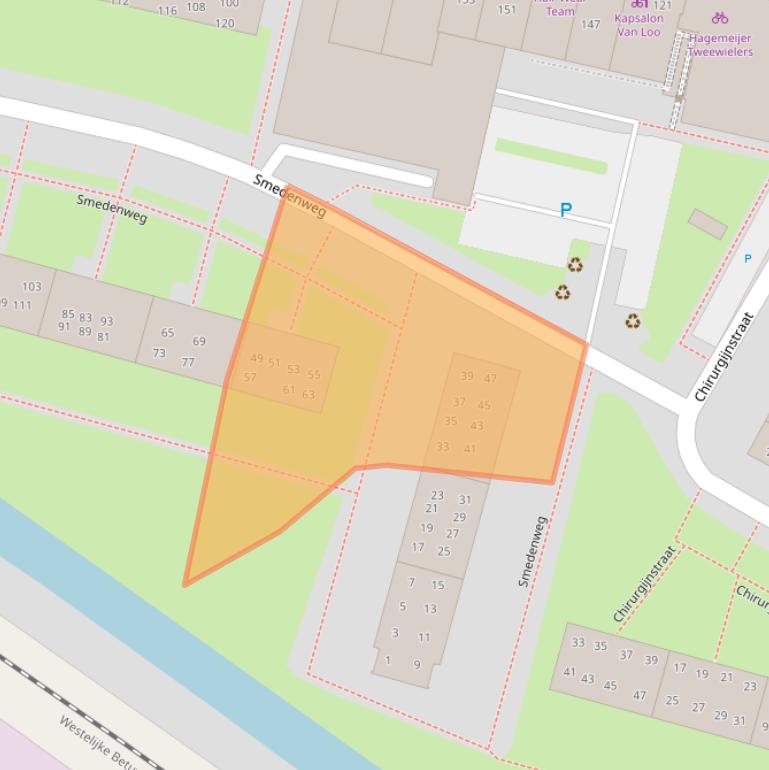 Kaart van postcodegebied 4204SM.