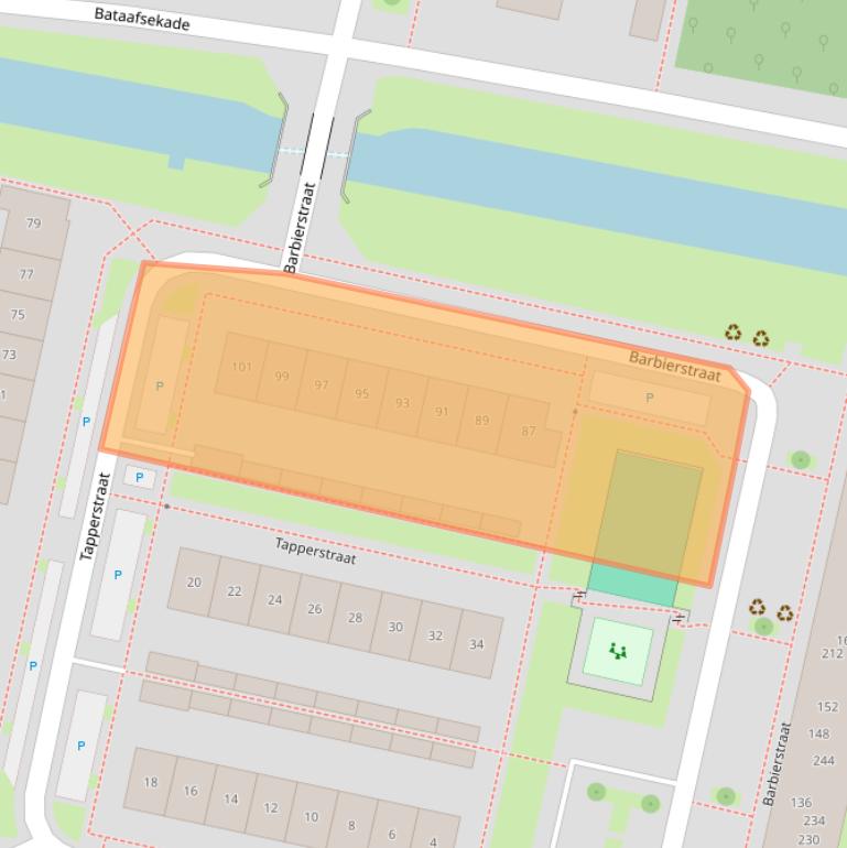 Kaart van postcodegebied 4204TA.