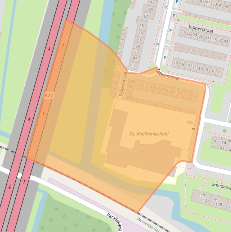 Kaart van postcodegebied 4204TR.