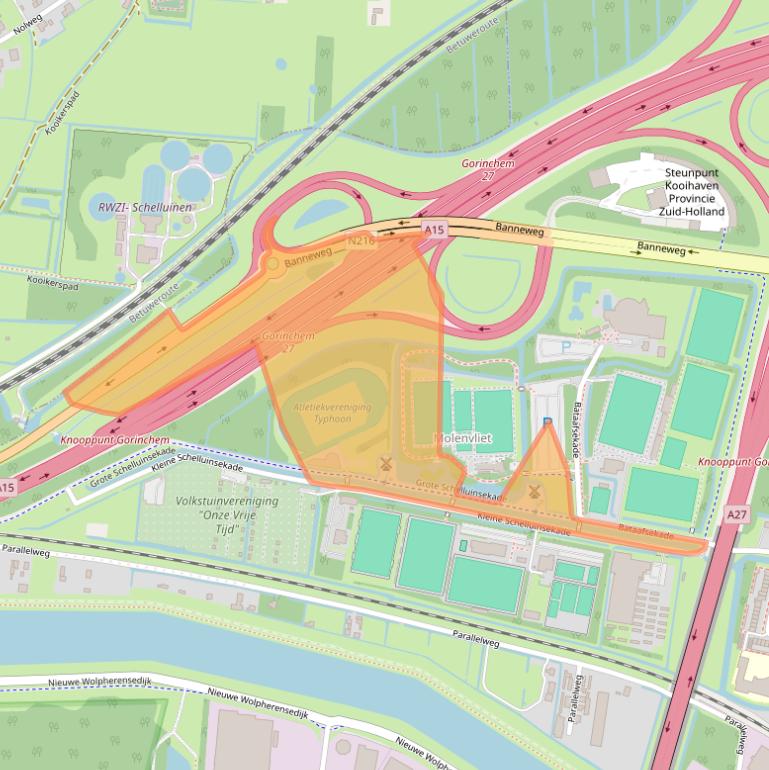 Kaart van postcodegebied 4204TX.