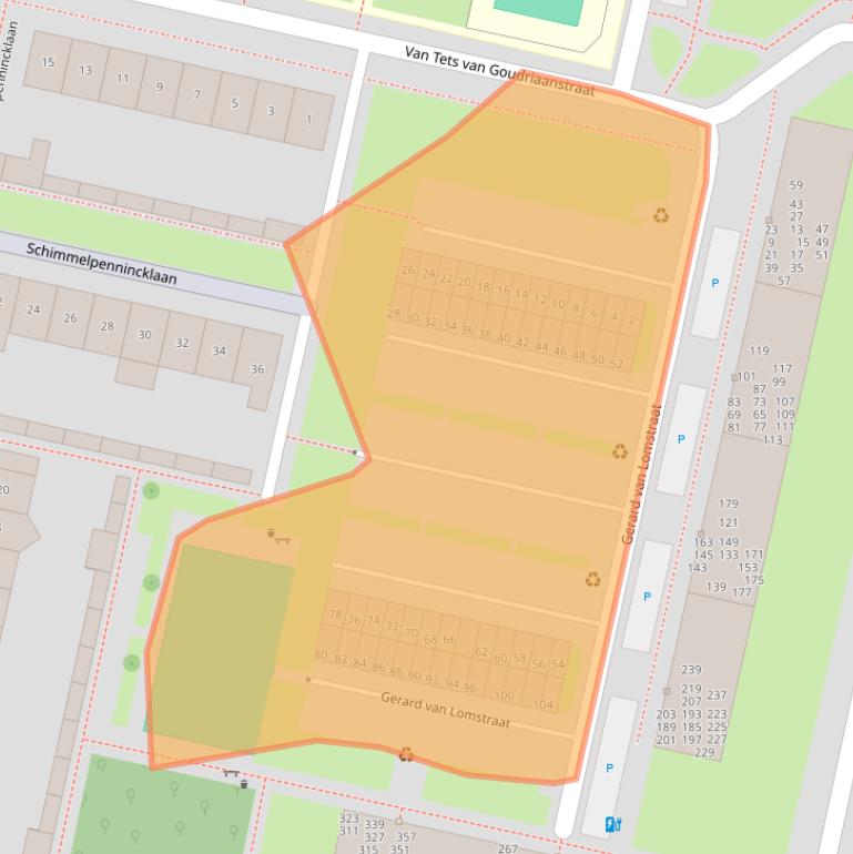 Kaart van postcodegebied 4204VP.
