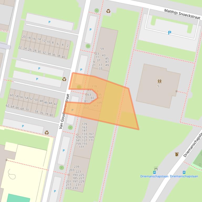 Kaart van postcodegebied 4204XD.