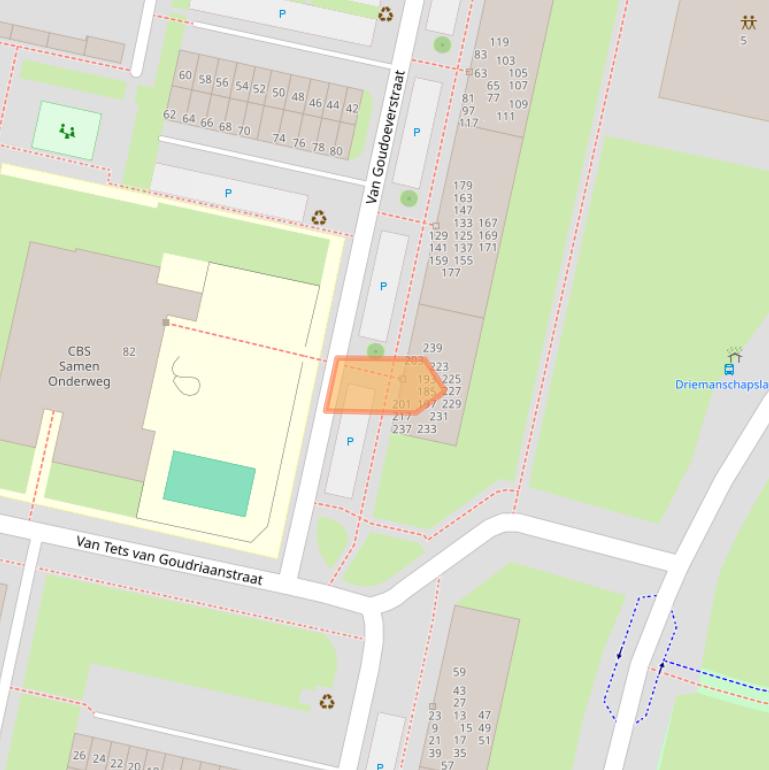 Kaart van postcodegebied 4204XH.