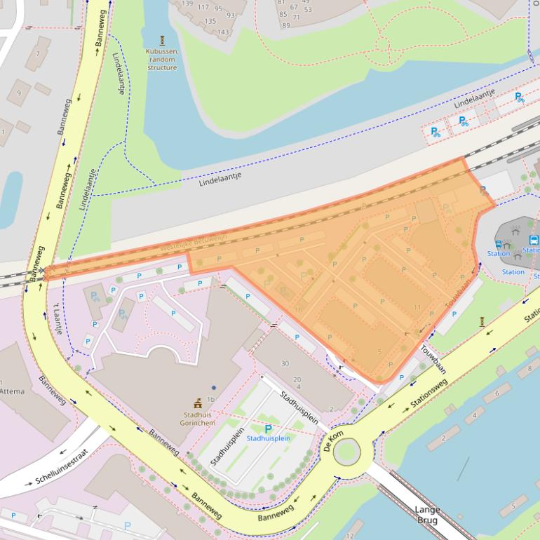 Kaart van postcodegebied 4205AB.