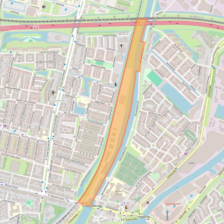 Kaart van postcodegebied 4205AC.