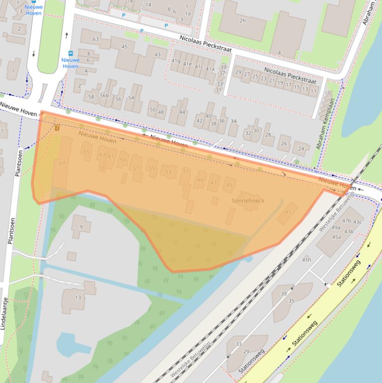 Kaart van postcodegebied 4205BA.