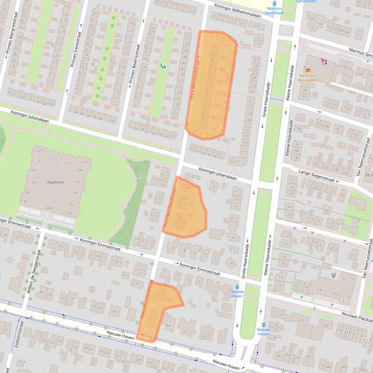 Kaart van postcodegebied 4205BJ.